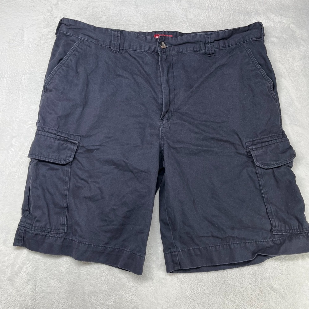 Merona Cargo Shorts Men's Navy Blue Cotton Outdoor Utility Workwear - 40X10.5